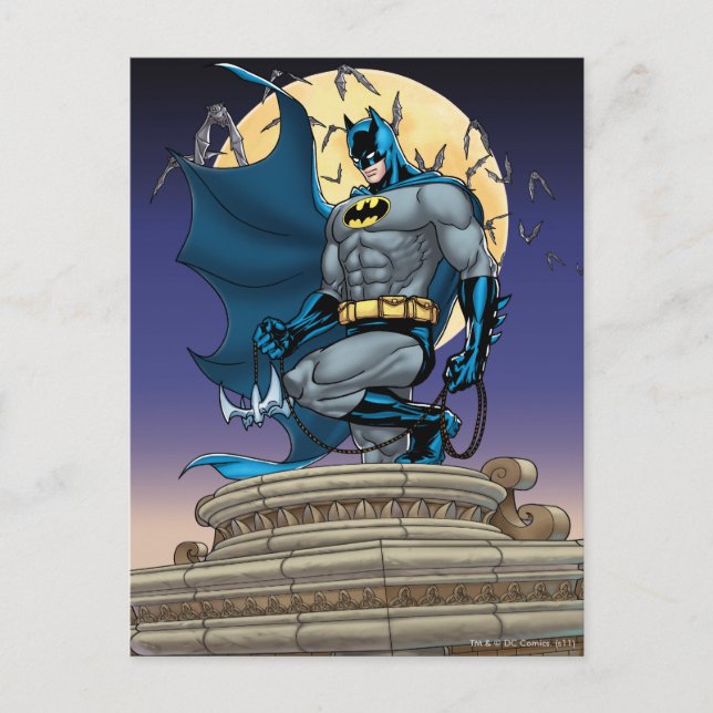 Batman Szenen - Mondseitenansicht Postkarte (Vorderseite)