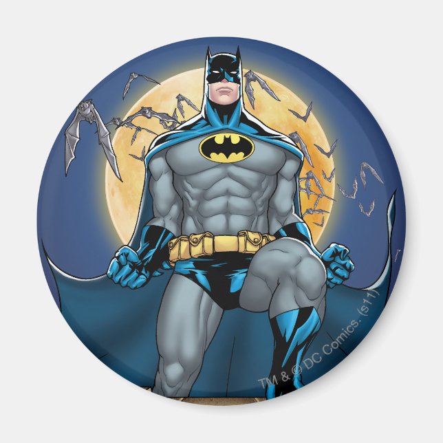Batman Szenen - Moon Front View Magnet (Vorne)