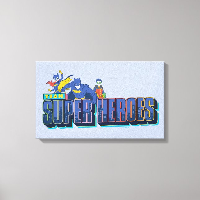 Batman | Team Super Heroes Leinwanddruck (Vorderseite)