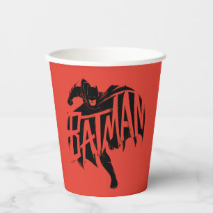 Batman-Tintenpinsel-Name Pappbecher