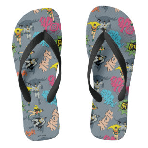 Batman und Robin Action Pattern Flip Flops