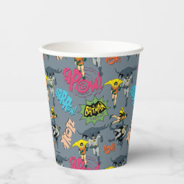 Batman und Robin Action Pattern Pappbecher