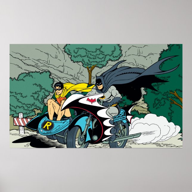 Batman und Robin im Batcycle Poster (Vorne)