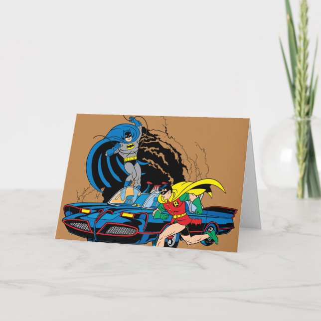 Batman und Robin in Batcave Karte (Vorderseite)