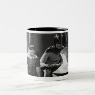 Batman und Robin in Batcycle Zweifarbige Tasse