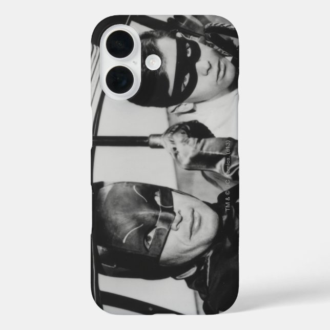 Batman und Robin in Batmobile iPhone 16 Hülle (Rückseite)