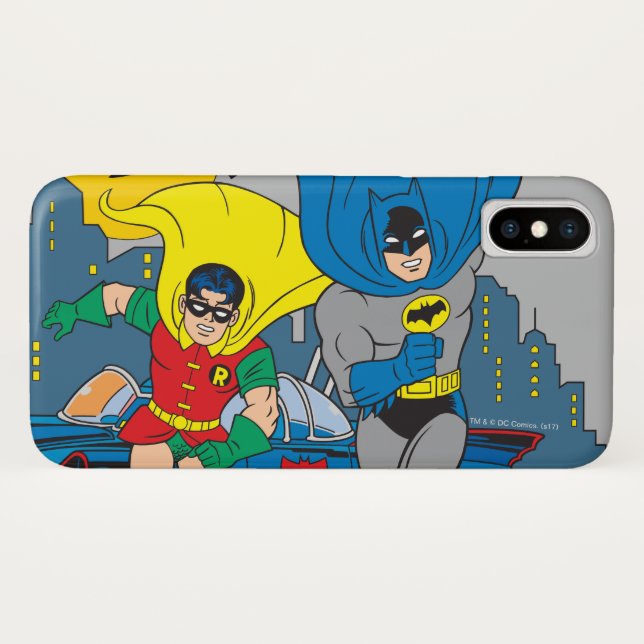 Batman und Robin laufen Case-Mate iPhone Hülle (Rückseite (Horizontal))