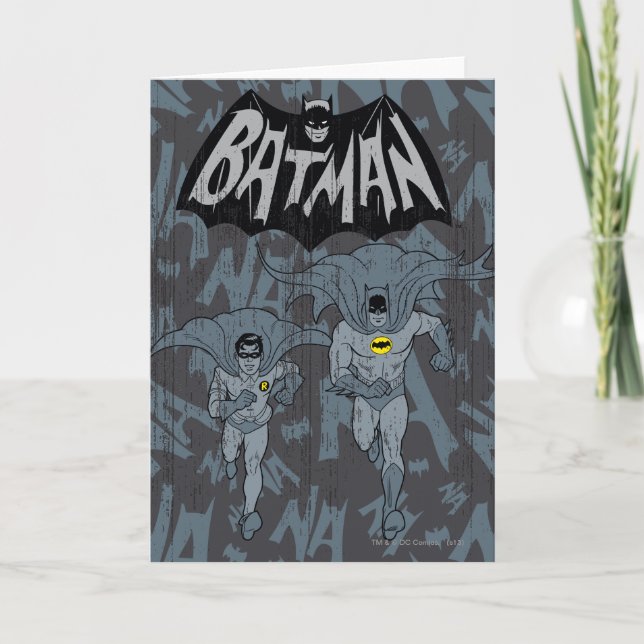 Batman und Robin mit Logo-bedrückte Grafik Karte (Vorderseite)