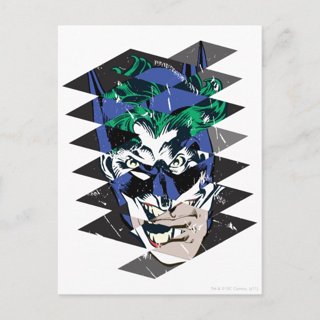 Batman und The Joker Collage Postkarte (Vorderseite)