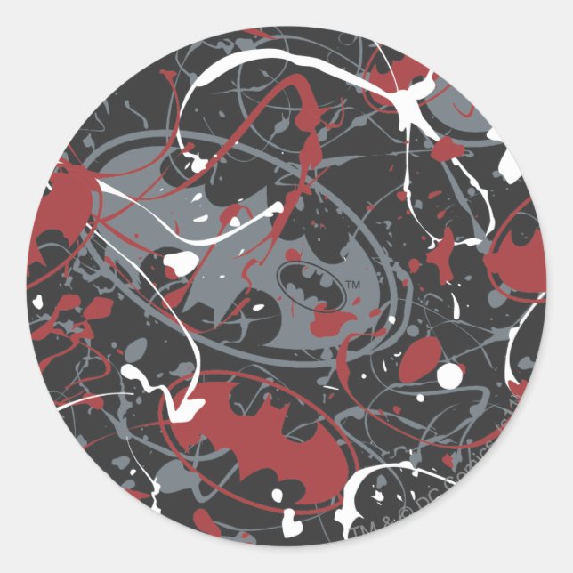 Batman Urban Legends - Logo-Muster für Paint Sprit Runder Aufkleber (Vorderseite)