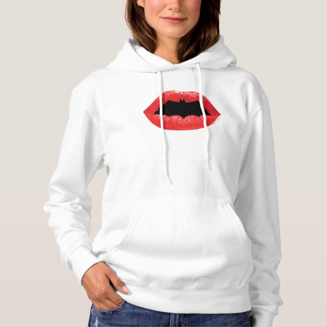 Batman Valentine | Becken - Lippen Hoodie (Vorderseite)