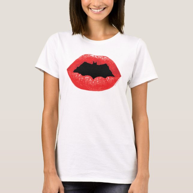Batman Valentine | Becken - Lippen T-Shirt (Vorderseite)