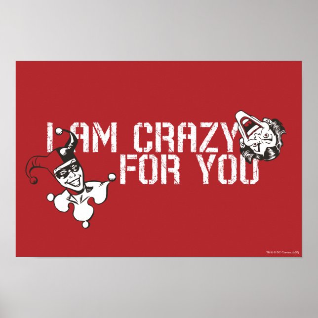 Batman Valentine | Joker & Harley - Crazy für Sie Poster (Vorne)