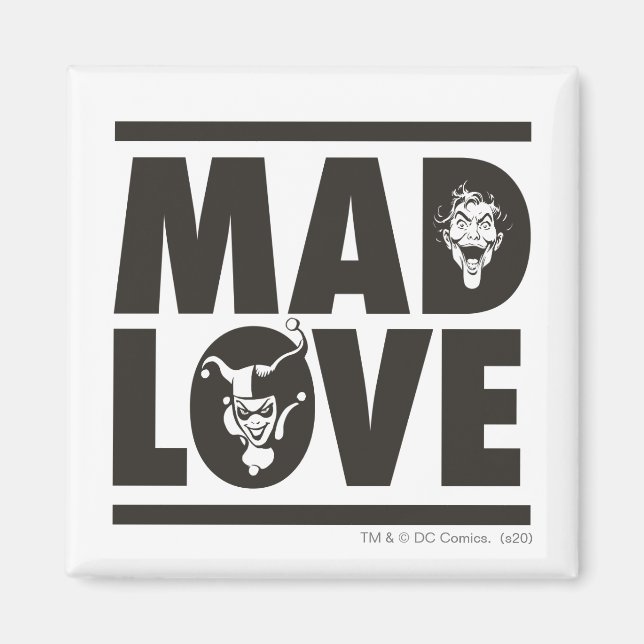 Batman Valentine | Joker & Harley - Mad Liebe Magnet (Vorne)