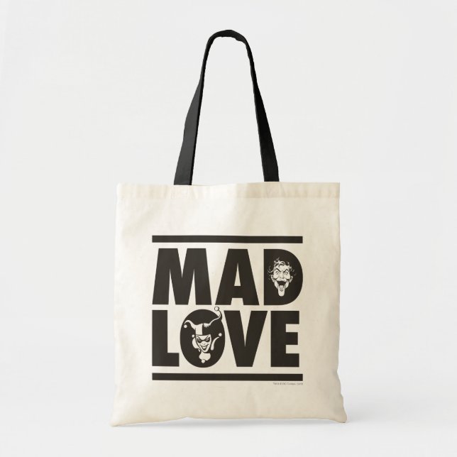 Batman Valentine | Joker & Harley - Mad Liebe Tragetasche (Vorne)