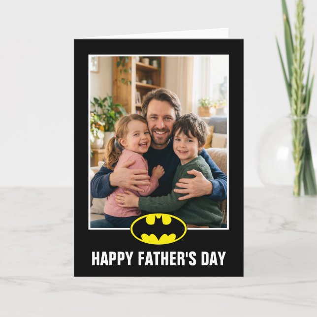 Batman Vatertags-Foto Karte (Vorderseite)