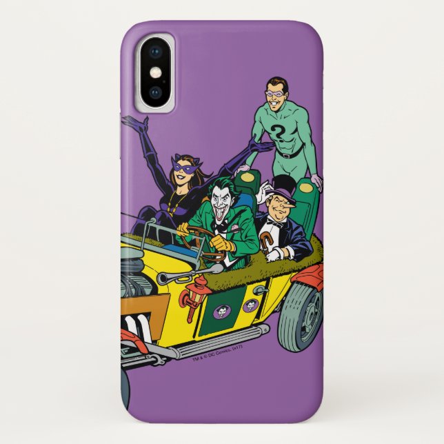 Batman Villains in Jokermobile Case-Mate iPhone Hülle (Rückseite)