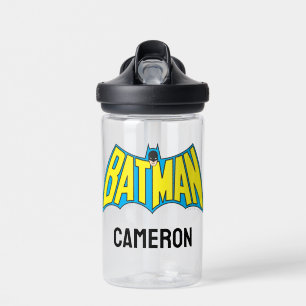 Batman Vintage Gelb Blau Logo Fügen Sie Ihren Trinkflasche