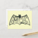 Batman | Vintage Symbol Logo Postkarte (Vorderseite/Rückseite Beispiel)