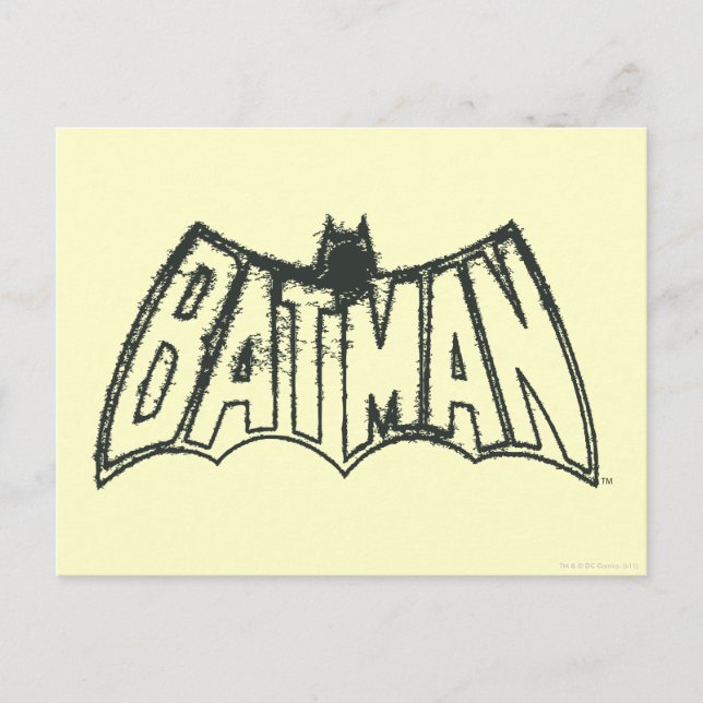 Batman | Vintage Symbol Logo Postkarte (Vorderseite)