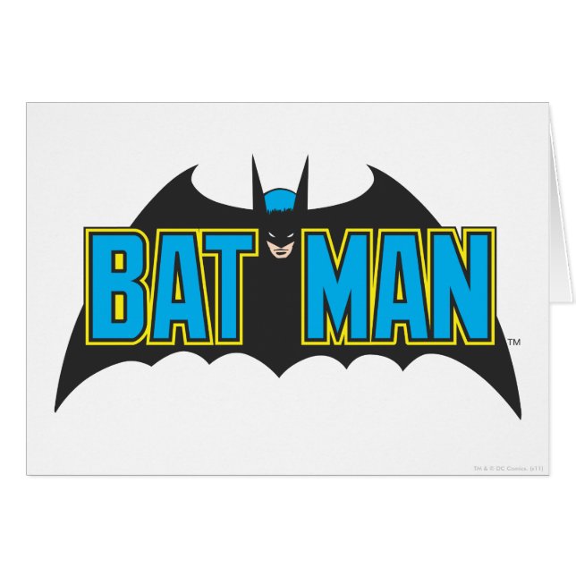 Batman | Vintages Blue Black Logo (Vorderseite (Horizontal))