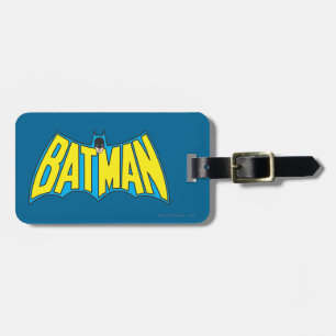 Batman   Vintages Gelbblau-Logo Gepäckanhänger