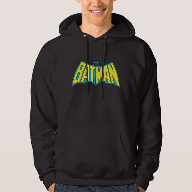 Batman | Vintages Gelbblau-Logo Hoodie (Vorderseite)