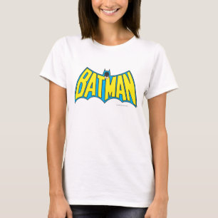Batman   Vintages Gelbblau-Logo T-Shirt