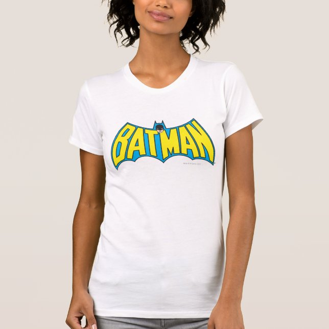 Batman | Vintages Gelbblau-Logo T-Shirt (Vorderseite)