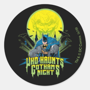 Batman   Wer Gothams Night verfolgt Runder Aufkleber