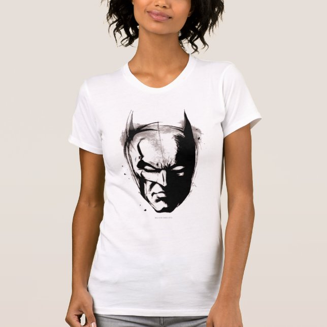 Batman Zeichnete Face T-Shirt (Vorderseite)