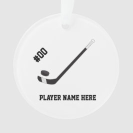 Bâton de hockey et ornement personnalisables de