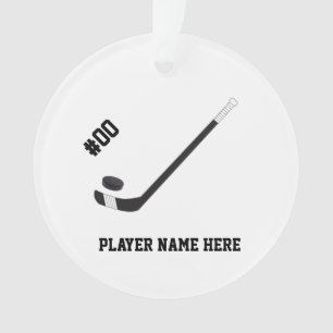 Bâton de hockey et ornement personnalisables de
