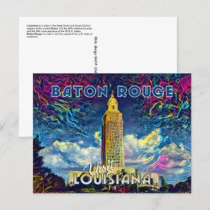 Baton Rouge, Besuchen Sie Louisiana... Postkarte