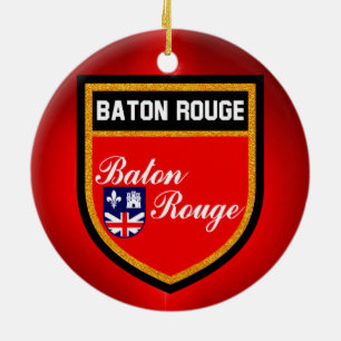 Baton Rouge Flag Keramik Ornament