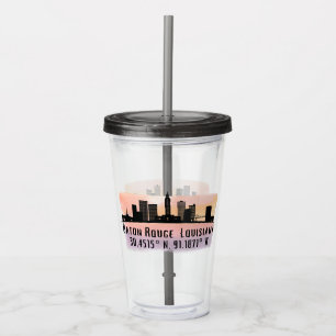 Baton Rouge LA City Skyline Acryltrinkbecher