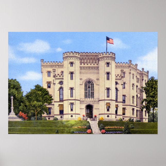 Baton Rouge Louisiana Alte Staat Hauptstadt Poster (Vorne)