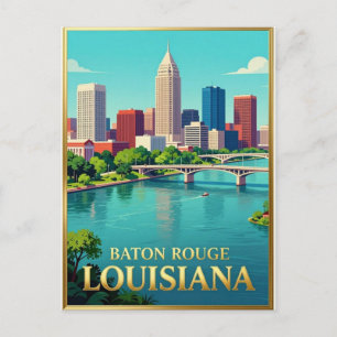 Baton Rouge Louisiana Mississippi Flusslandschaft  Postkarte