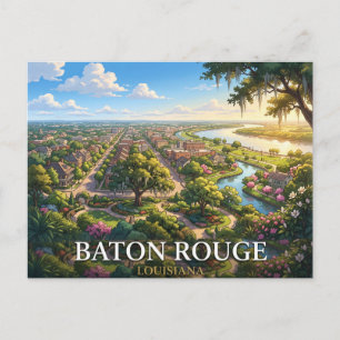 Baton Rouge Louisiana Reise Fluss-Stadtlandschaf Postkarte