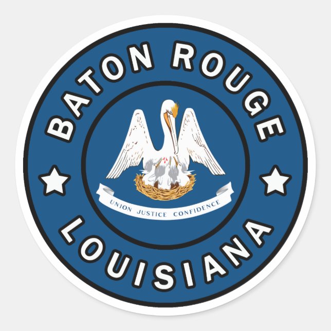 Baton Rouge Louisiana Runder Aufkleber (Vorderseite)