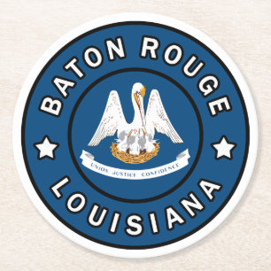 Baton Rouge Louisiana Runder Pappuntersetzer