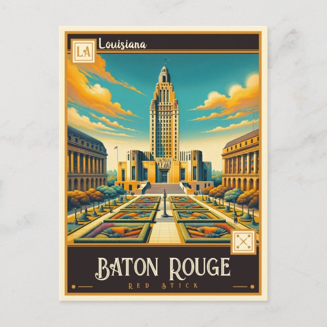 Baton Rouge, Louisiana | VINTAG Postkarte (Vorderseite)