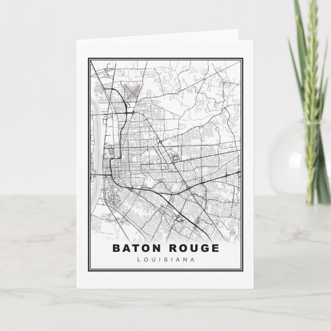 Baton Rouge Map Karte (Vorderseite)