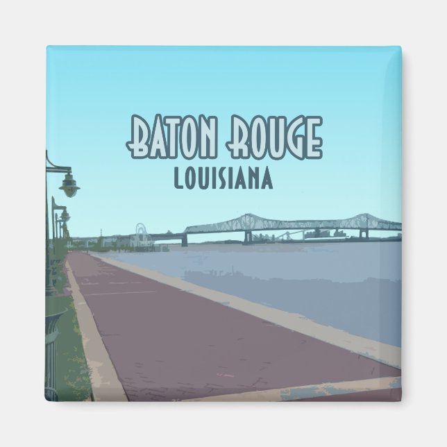 Baton Rouge Mississippi River Louisiana Magnet (Vorne)