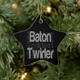 Baton Twirler Extraordinaire Keramik Ornament