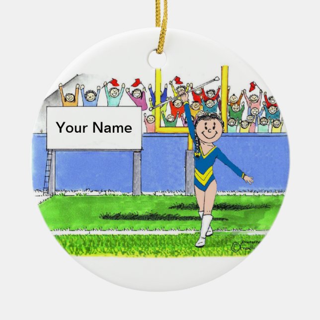Baton Twirler - Female Keramikornament (Vorne)