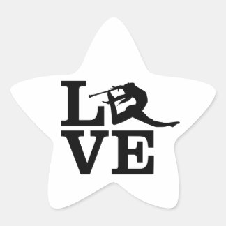 Bâton Twirler Love Typography Sticker
