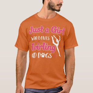 Baton Twirler Nur ein Mädchen, das Lieben hat Hund T-Shirt