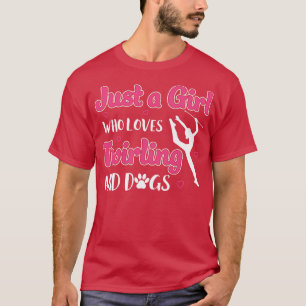 Baton Twirler Nur ein Mädchen, das Lieben hat Hund T-Shirt