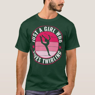 Baton Twirler Nur ein Mädchen, das Lieben wirbelt T-Shirt